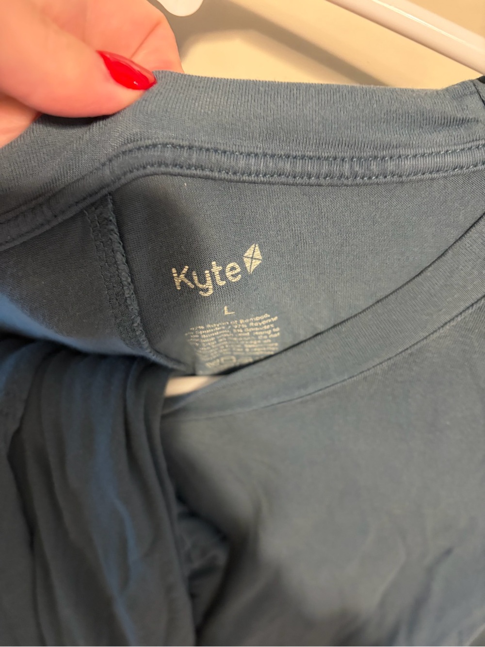 Kyte Baby Wide Leg Pant & Short Sleeve Tee Set in Atlantic Blue - Picture 4 of 4